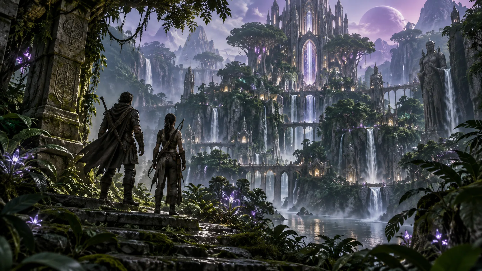 Original concept illustration of a playable game environment