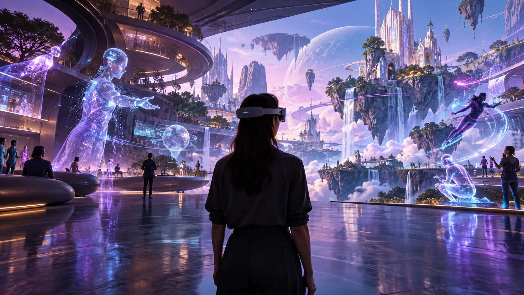 Concept artwork of an immersive virtual environment